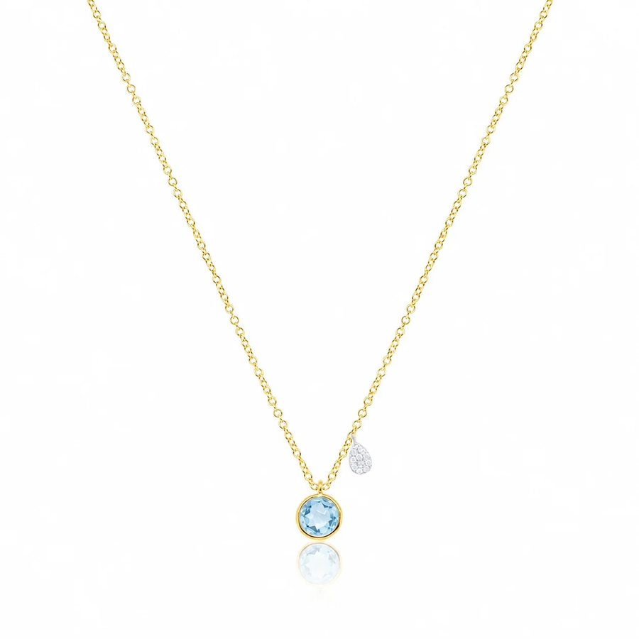 Blue Topaz Spot Necklace