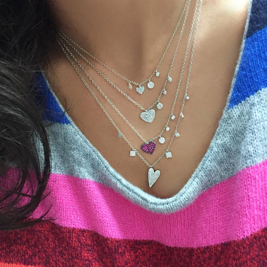 Diamond Heart Necklace lifestyle