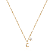 Mini Moon and Star Necklace
