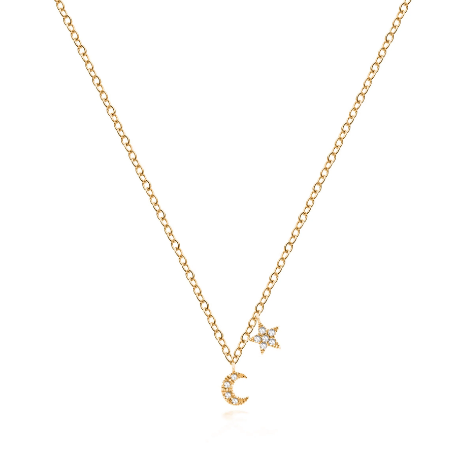 Mini Moon and Star Necklace